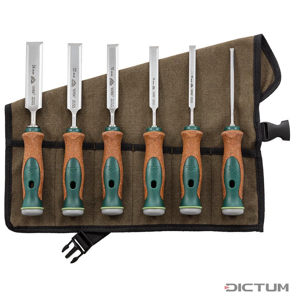 Jeu De Ciseaux à Bois Stubai, 3K Kork-pro, 6 Pcs, Dans Une Sacoche Enr. Coton