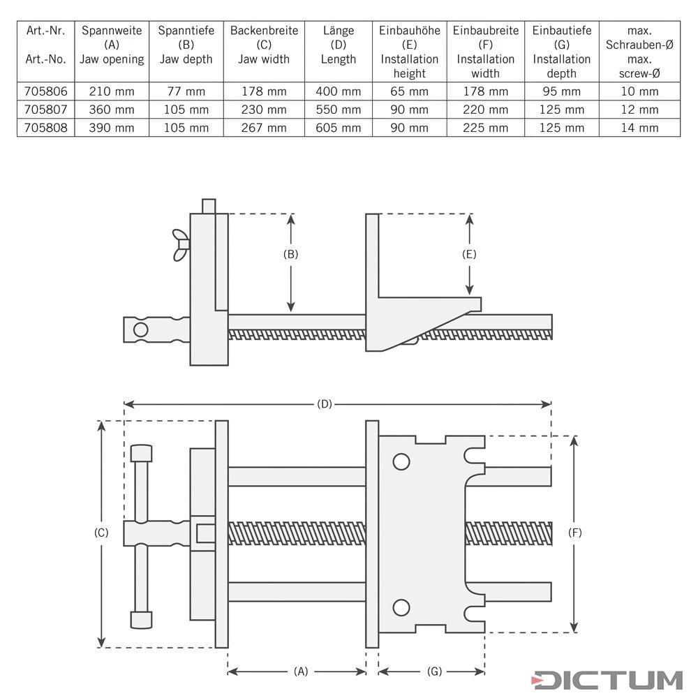 Étau D'établi Lourd, 210 Mm 4 Étau D'établi Lourd, 210 Mm – Image 2