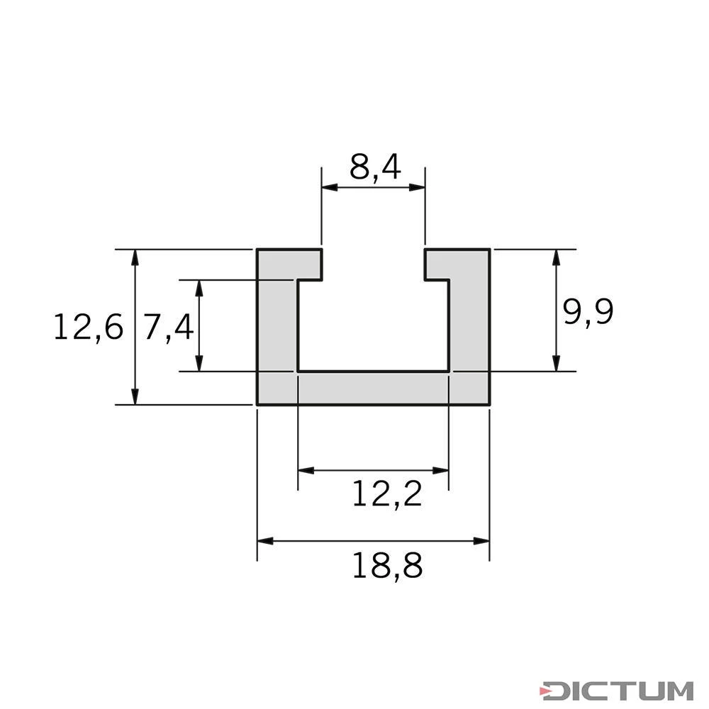 Rail à Rainure En T DICTUM, 610 Mm 6 Rail à Rainure En T DICTUM, 610 Mm – Image 4