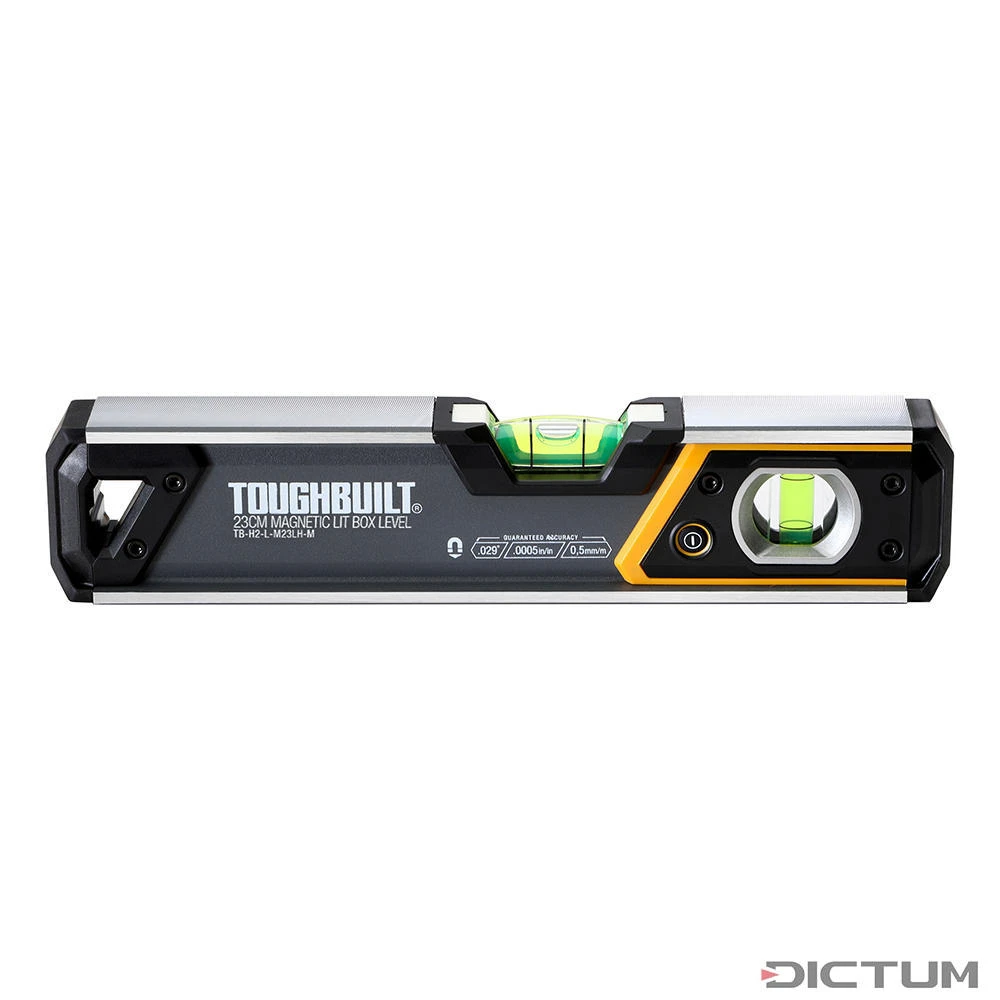 Niveau à Bulle Magnétique ToughBuilt, Avec éclairage Des Bulles, 23 Cm 4 Niveau à Bulle Magnétique ToughBuilt, Avec éclairage Des Bulles, 23 Cm – Image 2