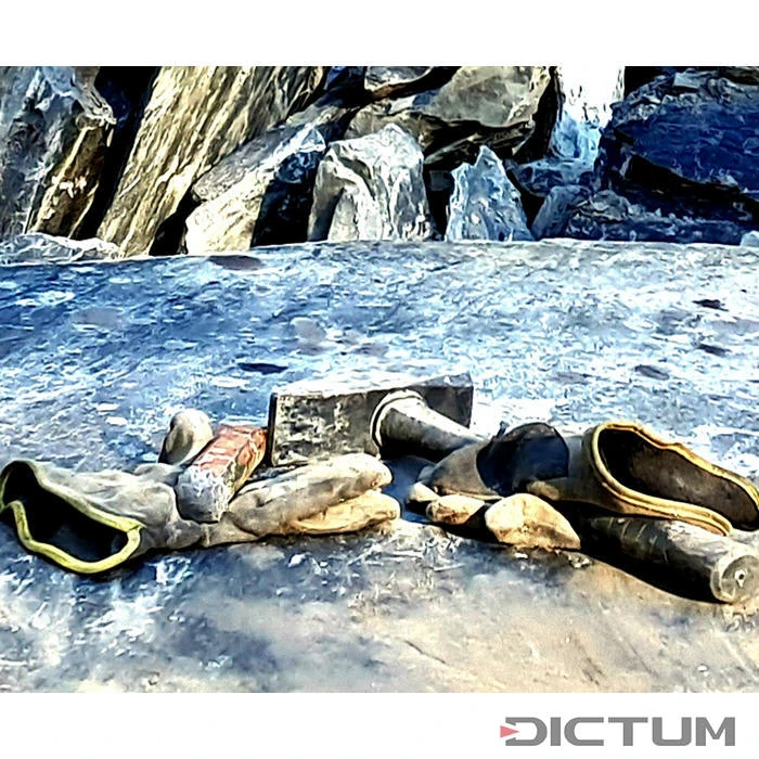 Pierre à Aiguiser Naturelle Pour Haches, Incl. étui En Cuir – Image 5