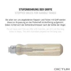 Lime Feuille Glardon / Vallorbe, Piqué 1, Poignée En Frêne -Outils Série Boutique Feilengriff Glardon Vallorbe Vogelzungenfeile WZ jpg c3