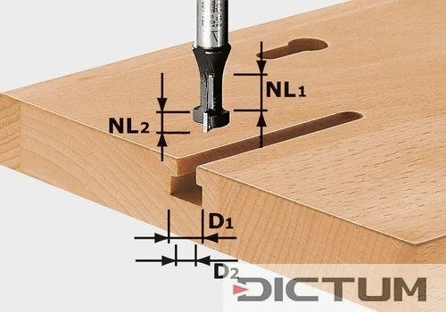 Festool Fraise à Rainurer En T HW S8 D10,5/NL13